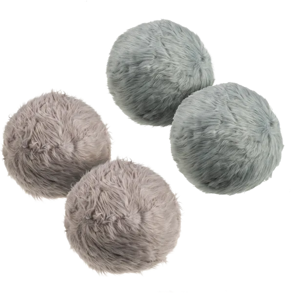 2-Pack: HoMedics Sqush Faux Fur Massage Pillows