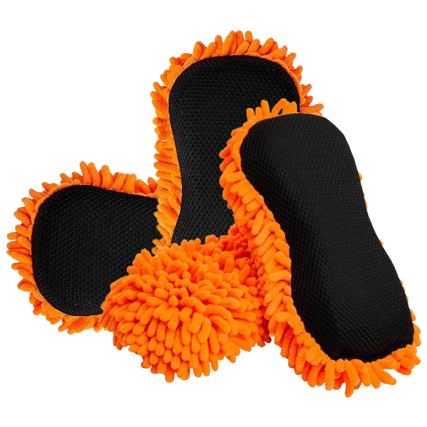4-Pack: ScrubIt Chenille Microfiber Car Wash Sponges