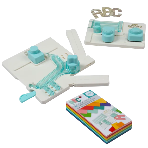We R Memory Keepers Pocket Punch & Mini Alphabet Punch Board with Paper Pad