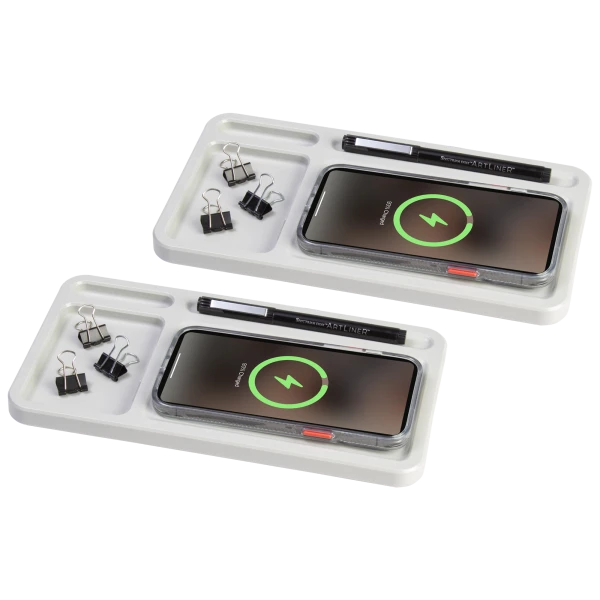 2-Pack: Real Simple Desk Organizer with Wireless Charger