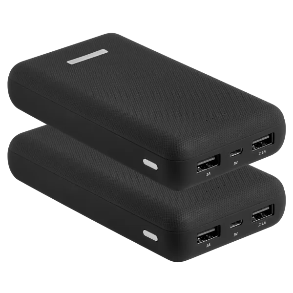 2-Pack: PowerXcel Mega Power Compact 20,000 mAh Power Banks