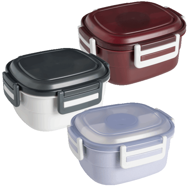 3-Pack: Bento Box 44oz To-go Containers with Ice Packs