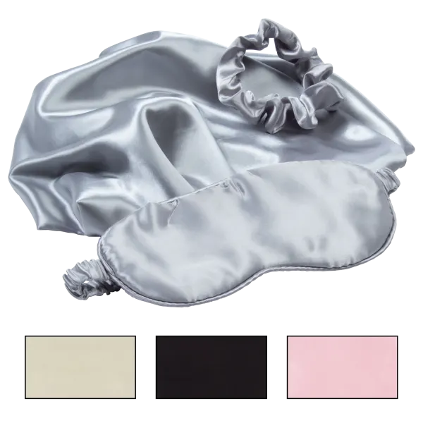 2-Pack: Revive 3-Piece Satin Sleep Set (Pillowcase, Eye Mask, Scrunchie)