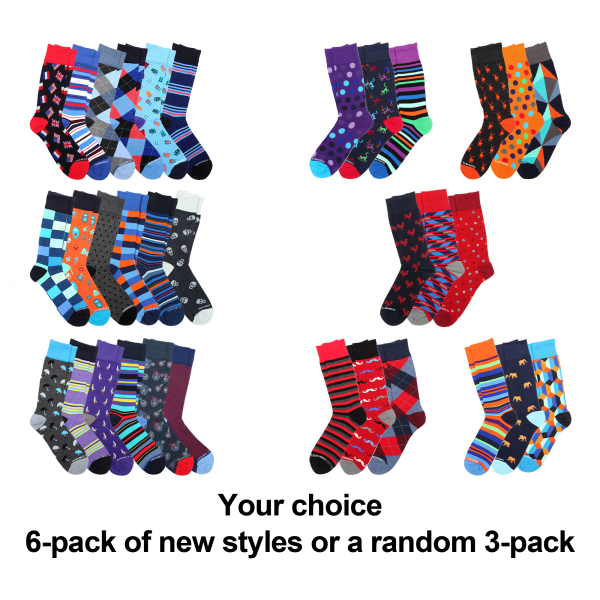 3-Pack or 6-Pack: Unsimply Stitched Socks