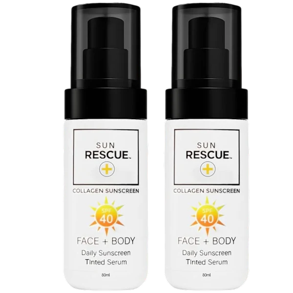 2-Pack: Sun Rescue SPF 40 Tinted Collagen Sunscreen with Vitamin C