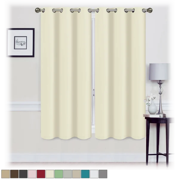 4-Pack of Foam-Back Blackout Curtain Panels