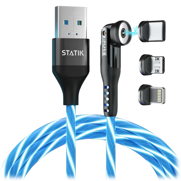 6-Pack: Statik GloBright 360 Universal Magnetic LED Charging Cables