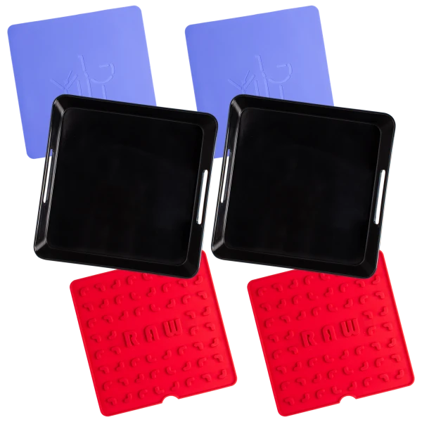 2-Pack: Grillville BBQ Butler Tray with Reversible Silicone Mats