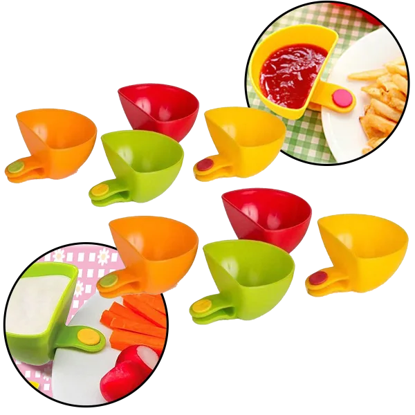 8-Pack Dip Clip Bowl Plate Holders