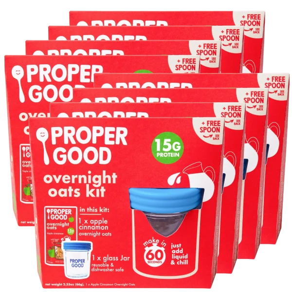 8-Pack: Proper Good Overnight Oats Kit (Apple Cinnamon)