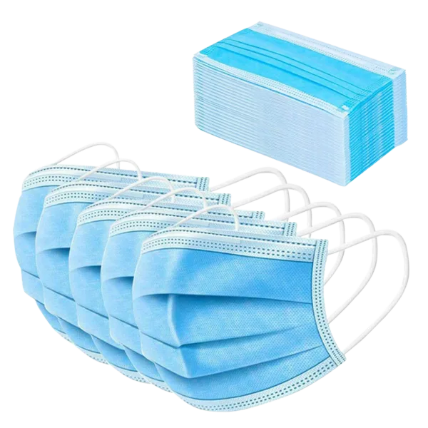 50-Pack: Disposable 3-Layer Face Masks
