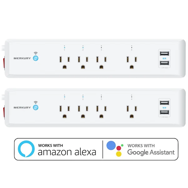 2-Pack: SmartSurge Wi-Fi Surge Protectors with 2 USB Ports