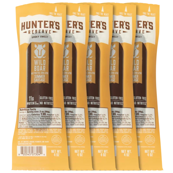 6-Pack: Hunter's Reserve Hickory Smoked Summer Sausage