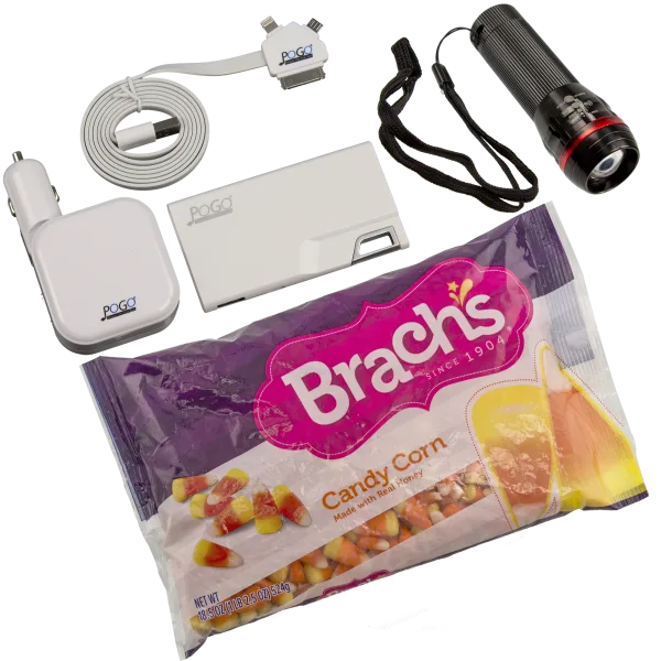 Flashlight, Power Bank & Candy Corn Halloween Prep Kit