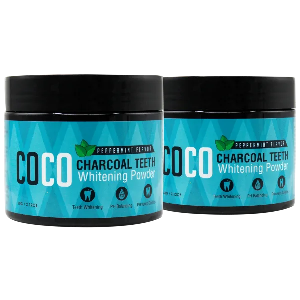 2-Pack: Coco Teeth Whitening Mint Charcoal Powder