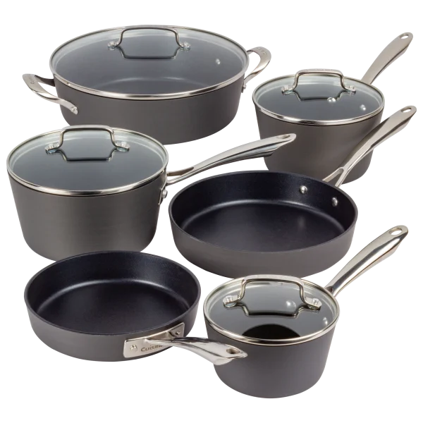 Cuisinart 10-Piece Conical Anodized Cookware Set