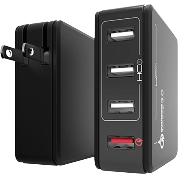 Tzumi 4-Port HyperCharge AC Power Adapter with QC 3.0