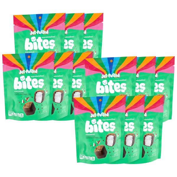 12-Pack: Jet-Puffed Dark Chocolate Covered Coconut Marshmallows