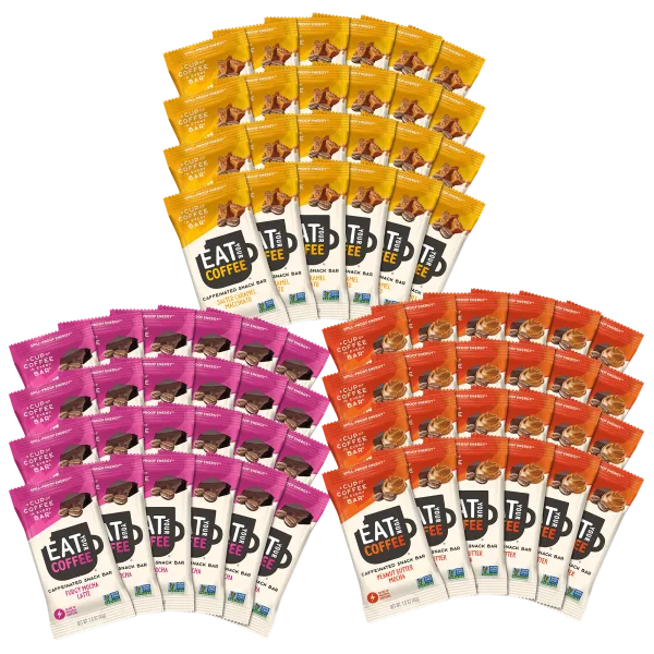 72-Pack: Eat Your Coffee Caffeinated Energy Bar Variety