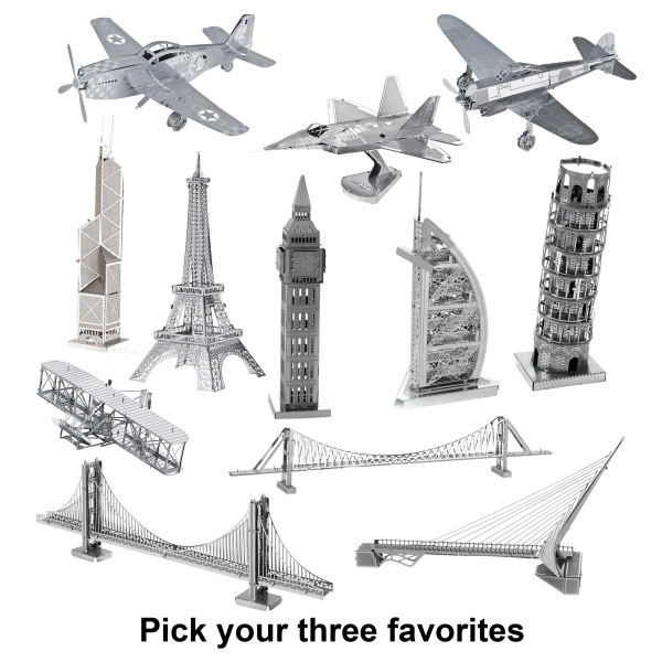 3-Pack: Model Technics Metal Puzzles