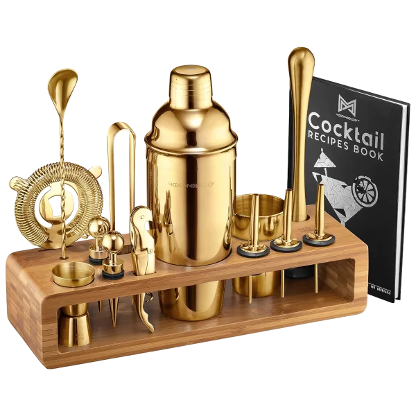 Mixology 23-Piece Stainless Gold Bartender Set
