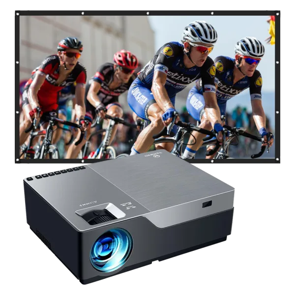 Vankyo V600 Native 1080p LED Projector with 120" Screen
