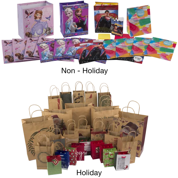 20-Pack of Gift Bags: Your Choice of Holiday or Non-Holiday