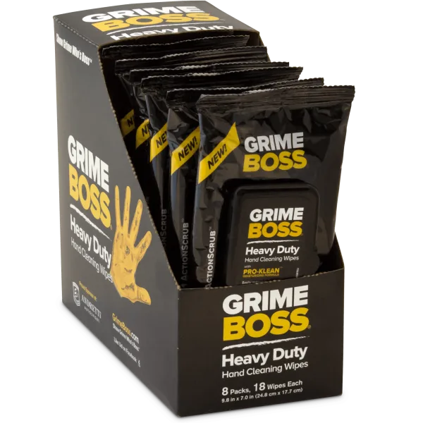 Grime Boss Hand Wipes 8-Pack
