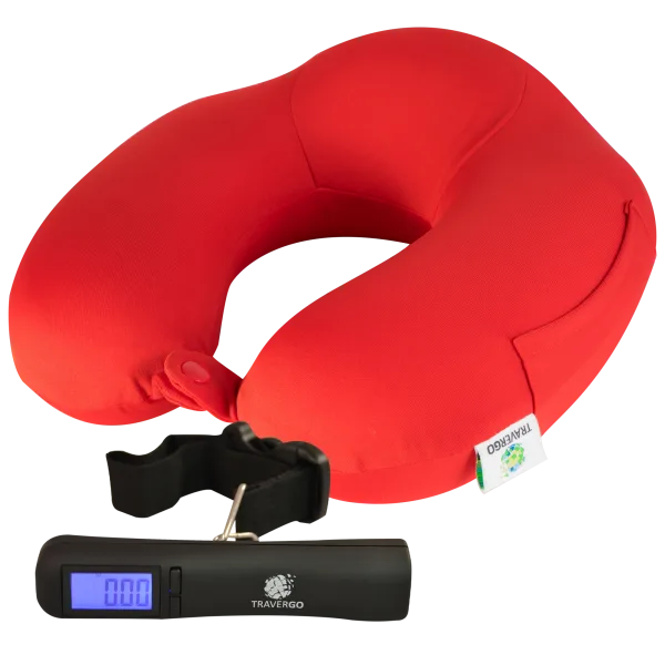 TraverGo Travel Neck Pillow and Luggage Scale Combo