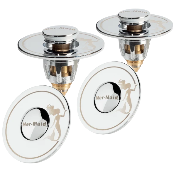 2-Pack: Mer-maid Drain Magic Universal Sink Stoppers