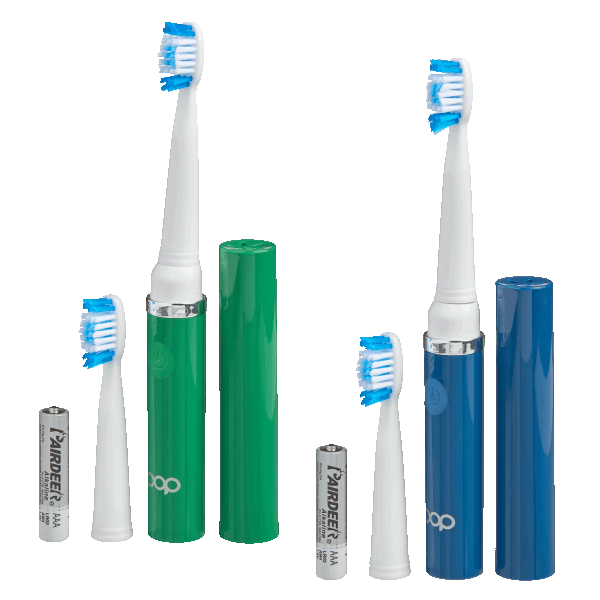 2-Pack: Go Sonic Toothbrushes with 4 Brush Heads