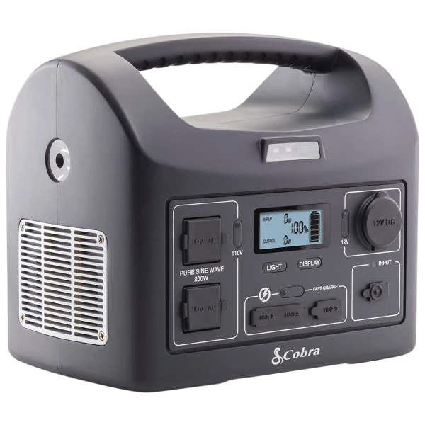 Cobra 200W LiFePO4 Pure Sine Wave Portable Power Station