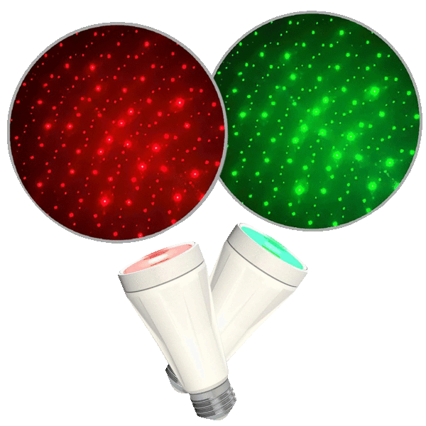 2-Pack: BlissLights BlissBulb Laser Star Projecting Bulbs