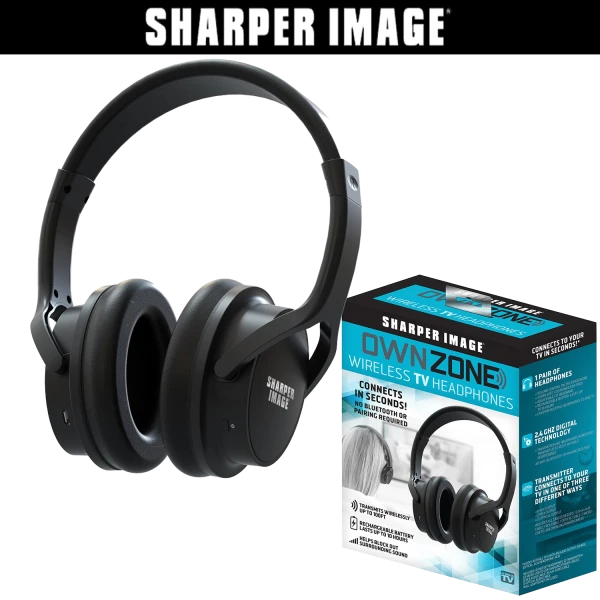 Sharper Image Own Zone Wireless TV Headphones for Private Listening
