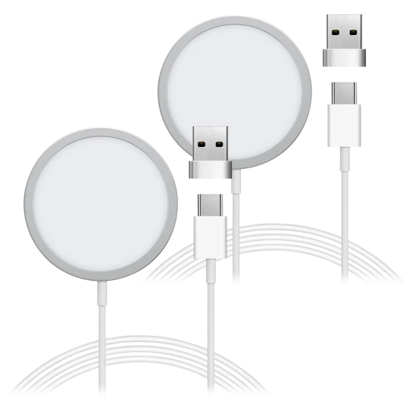 2-Pack: Letscom Magnetic Wireless Chargers