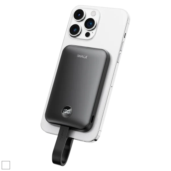 iWalk PowerHybrid 10000mAh Wireless Power Bank with USB-C and Lightning Cables
