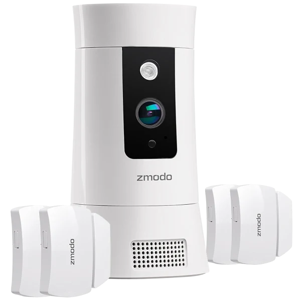 Zmodo Pivot Cloud Rotating Smart Camera with Four Door/Window Sensors