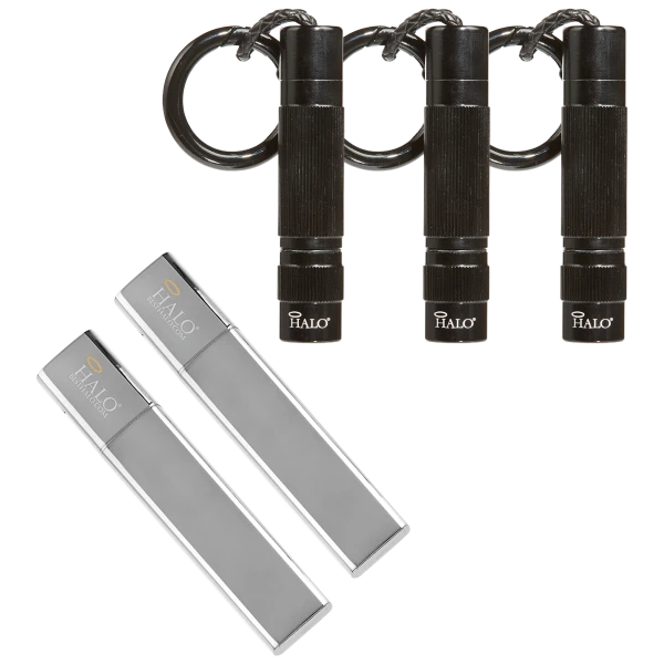5-Piece: Halo LED Mini-Lite & Powerbank Flashlight Bundle