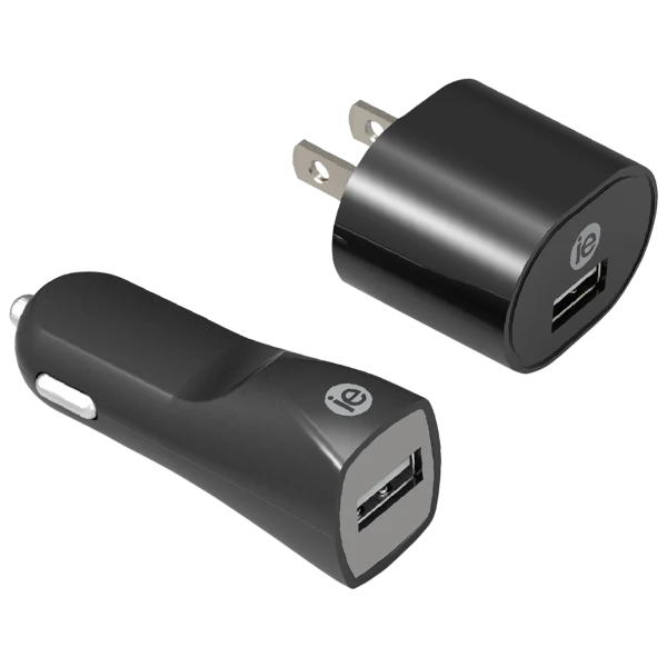 iEssentials 1-Amp Car + Wall Charging Set