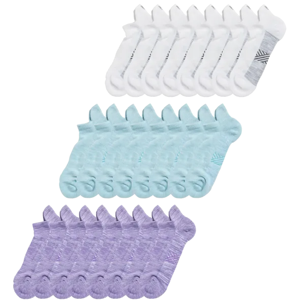 12-Pack: Mission Dry & Cool Pinnacle No Show Socks