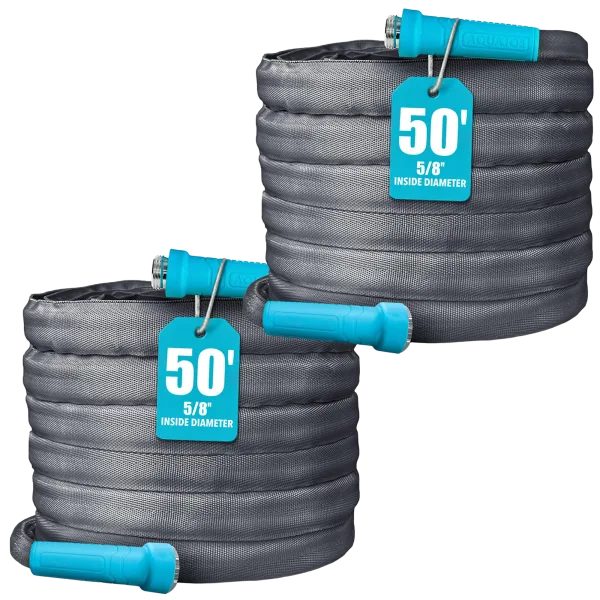 2-Pack: Aqua Joe 50' feet Superlight Fiberjacket Garden Hose