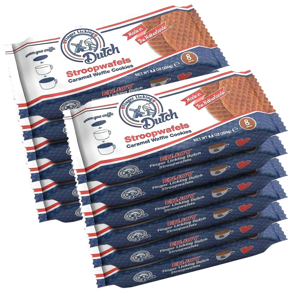 96-Pack: Finger Licking Dutch Caramel Stroopwafels