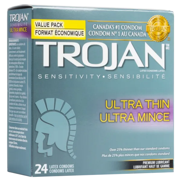 24-Pack: Trojan Sensitivity Ultra Thin Lubricated Latex Condoms