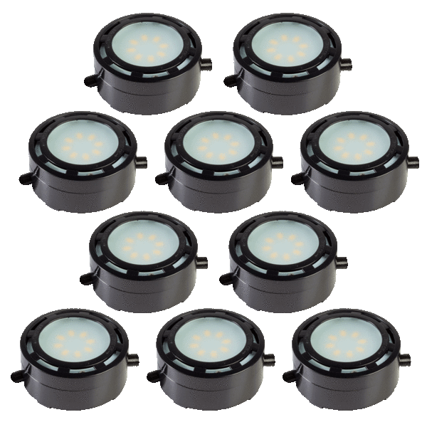 10 Pack: Westek Under Cabinet Puck LED Light Kit Set