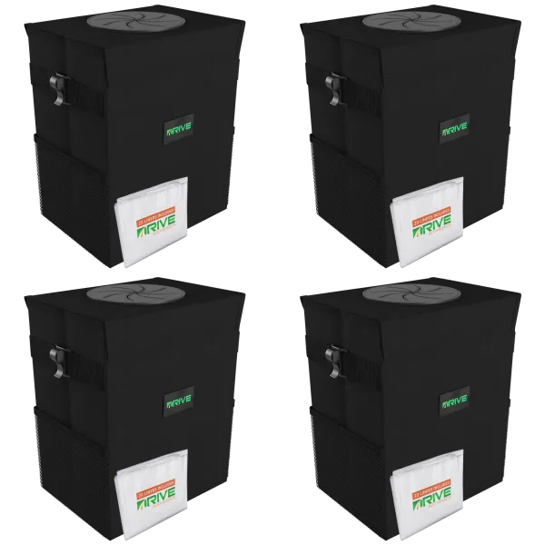 4-Pack: Drive Auto Collapsible Car Trash Cans + 80 Bags