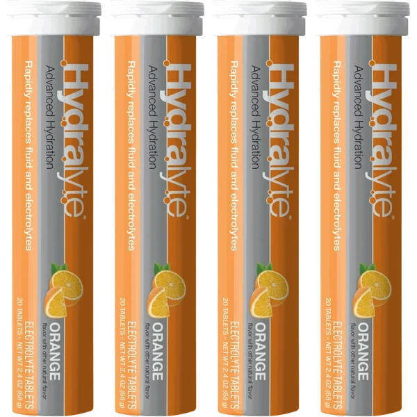 4-Pack: Hydralyte Electrolyte Hydration Tablets (80 Total)