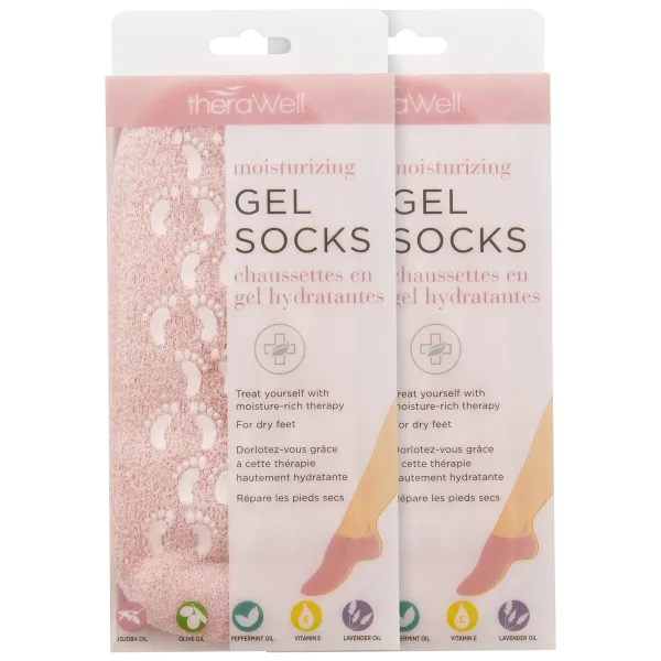 2-Pack: Therawell Moisture Gel Socks