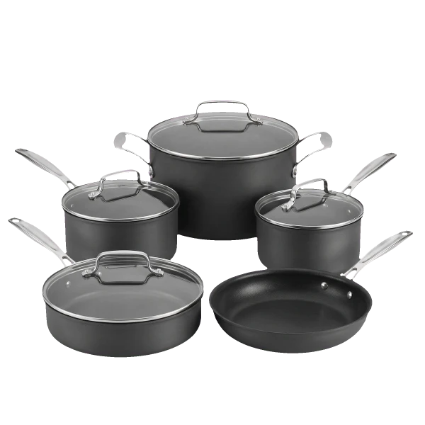 Cuisinart 9-Piece Hard Anodized Dishwasher-Safe Cookware Set
