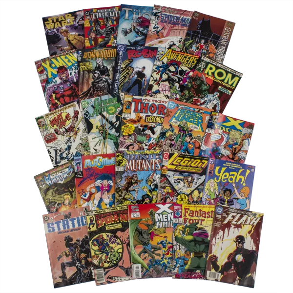 25 Random Marvel and DC Comic Books