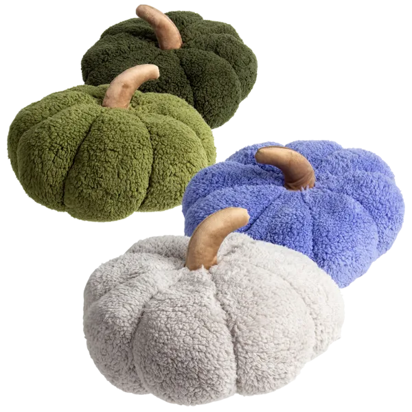 2-Pack: Warm & Cozy 14" Sherpa Pumpkin Pillows